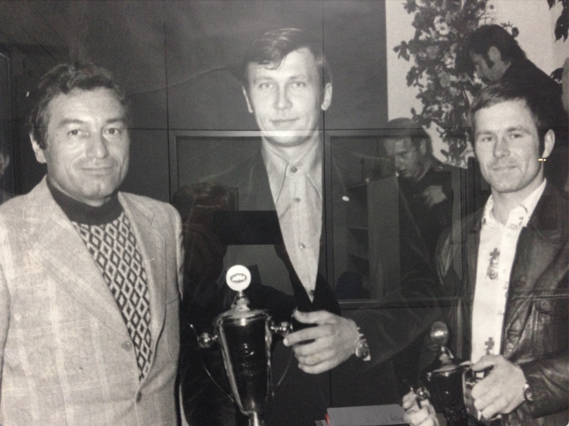 Luigi Gorini in compagnia del campione del mondo Gennady Moiseev e Vladimir Kavinov